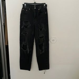 Urban Outfitters BDG Faded Black Distressed/Ripped High Rise Baggy Jeans